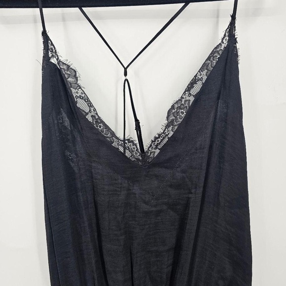 Free People Black Lace-Trim Slip Cami - Picture 3 of 5